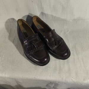 Men's Size 8.5 W Burgandy Leather Tassel Loafers by Bostonian